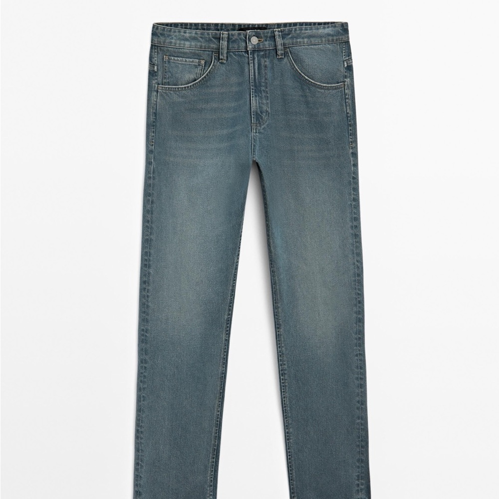 Massimo Dutti Faded High Rise Straight Leg Relaxed jeans US 2 EUR 34 like new!